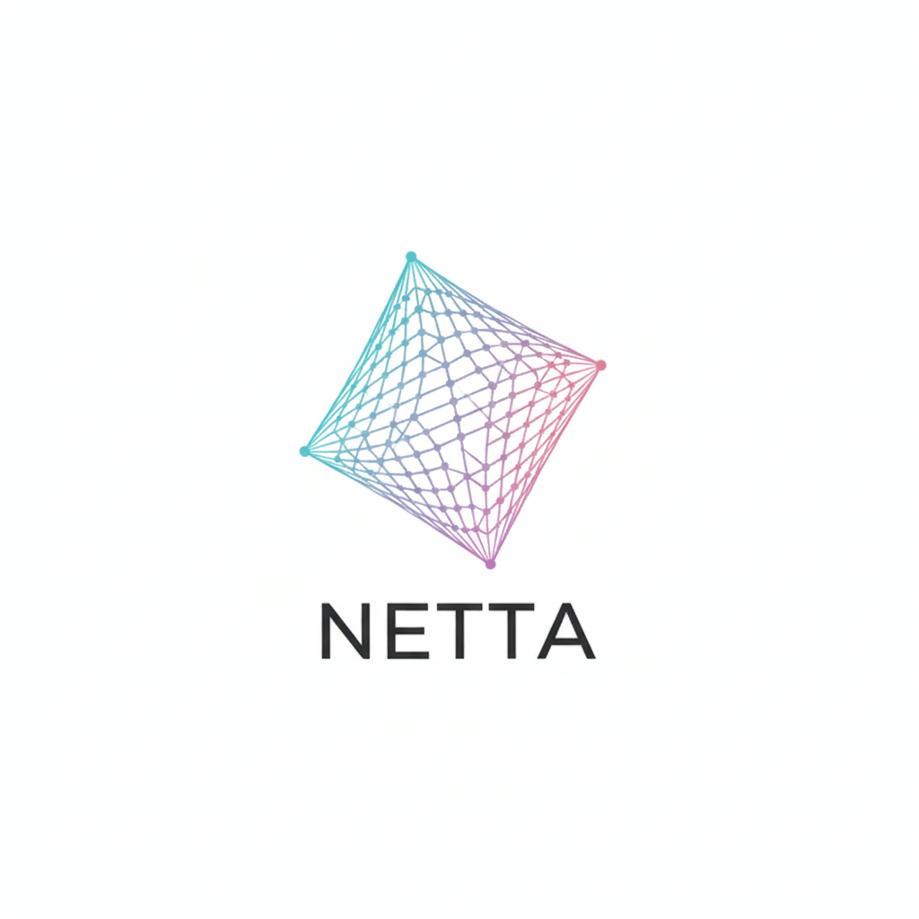 Netting logo maker interface showing editable mesh logo templates and design tools