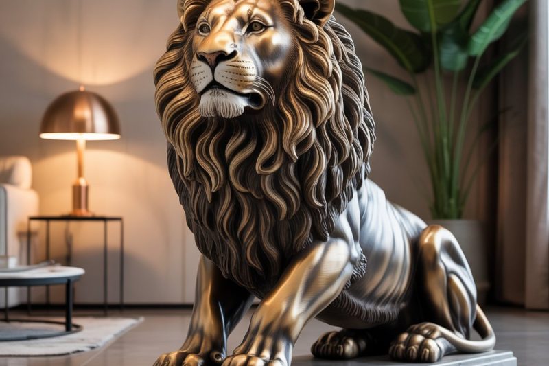 The Majestic Lion Statue for Home