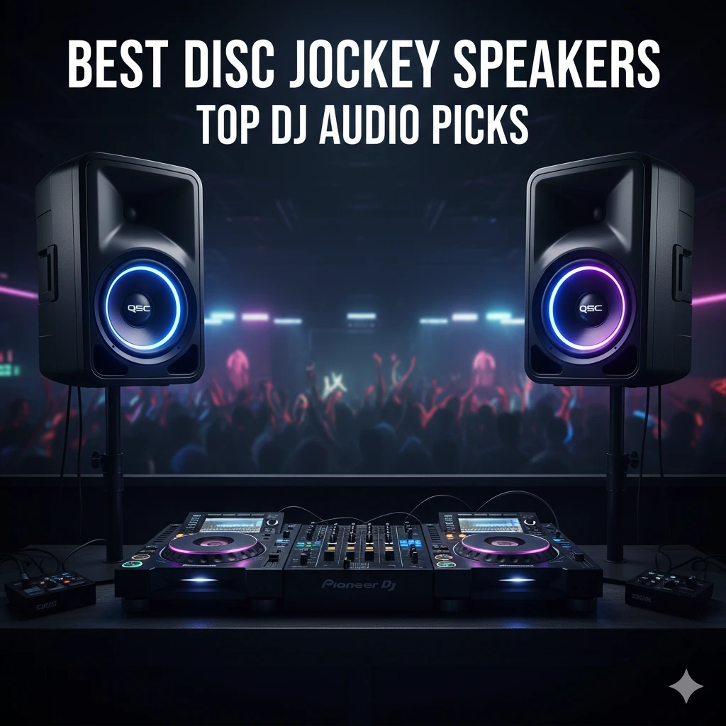 Best disc jockey speakers set up at live event with professional DJ audio system