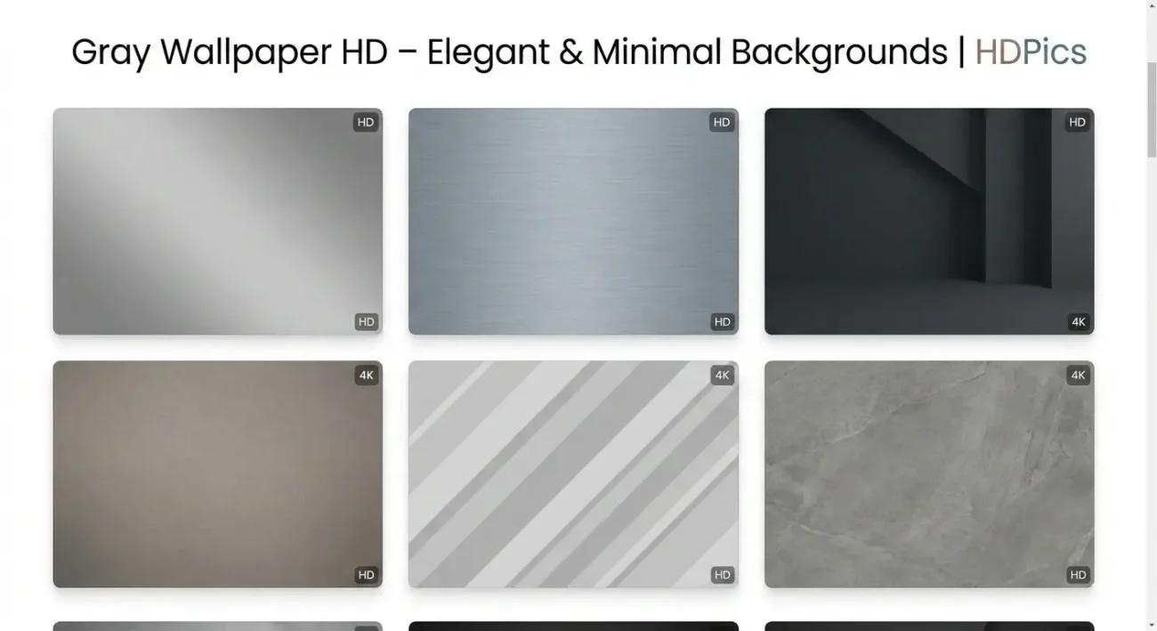 Gray Wallpaper HD – Elegant & Minimal Backgrounds | HDPics