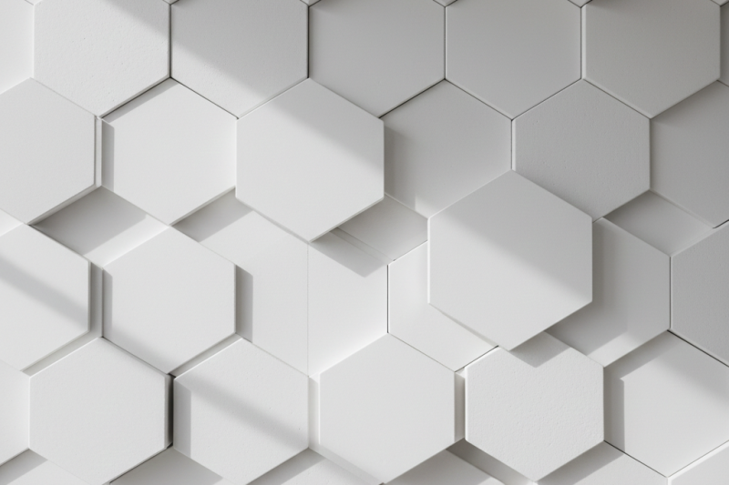 Hexagonal White-Elegant Geometric Designs