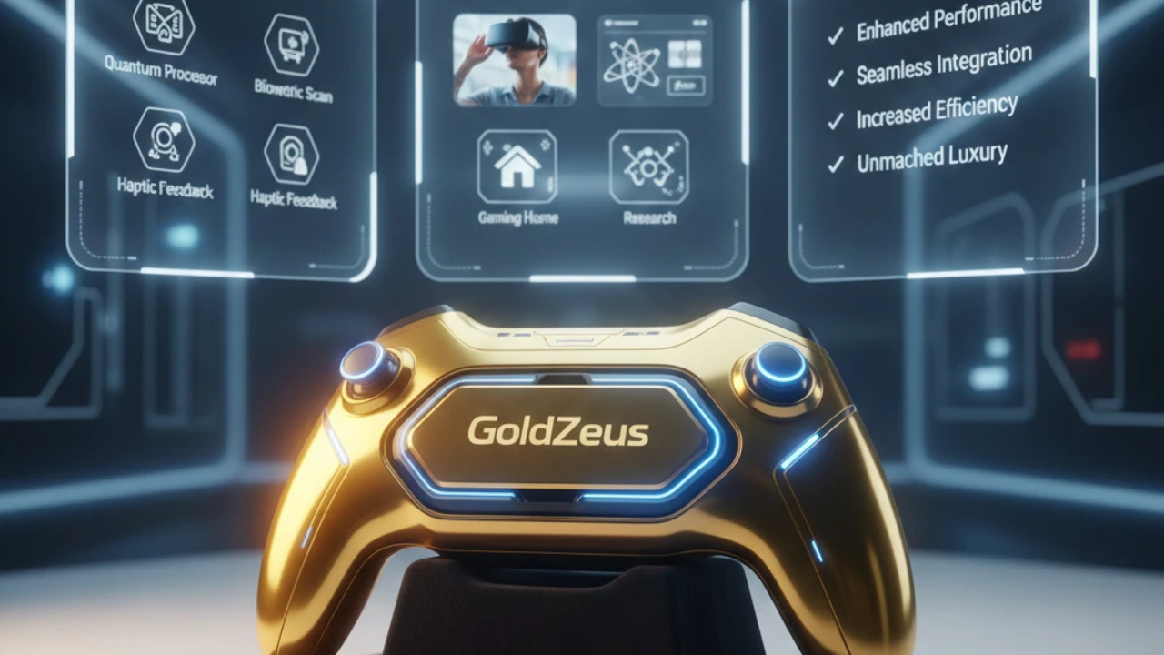GoldZeus productivity tool dashboard showing automation, task tracking, and analytics features