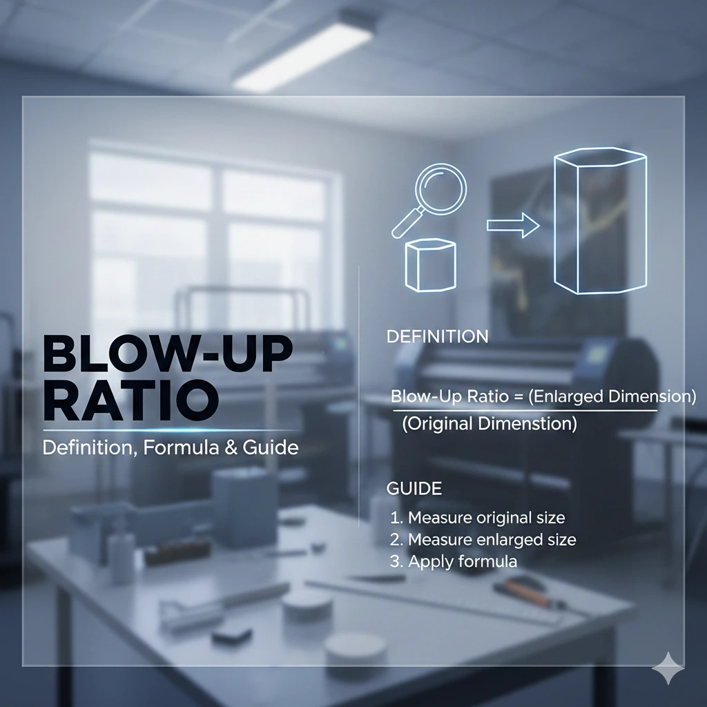 Blow-Up Ratio definition with formula explanation and step-by-step calculation guide