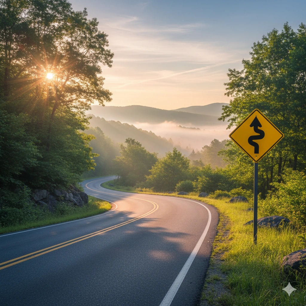 Winding Road Sign