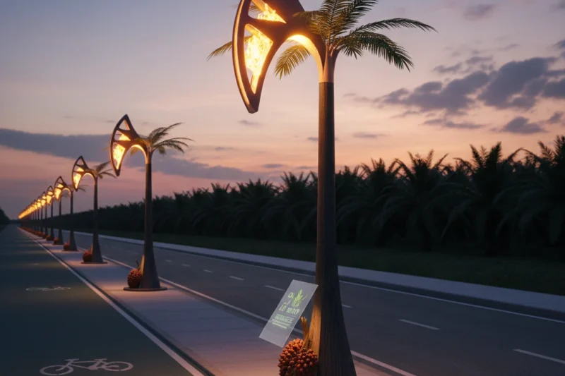 Oil Palm Lamp Project – Sustainable Street Lamp Innovation
